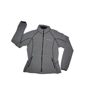 Eddie Bauer First Ascent Long Sleeve Activewear Hiking Jacket Full Zip Gray M